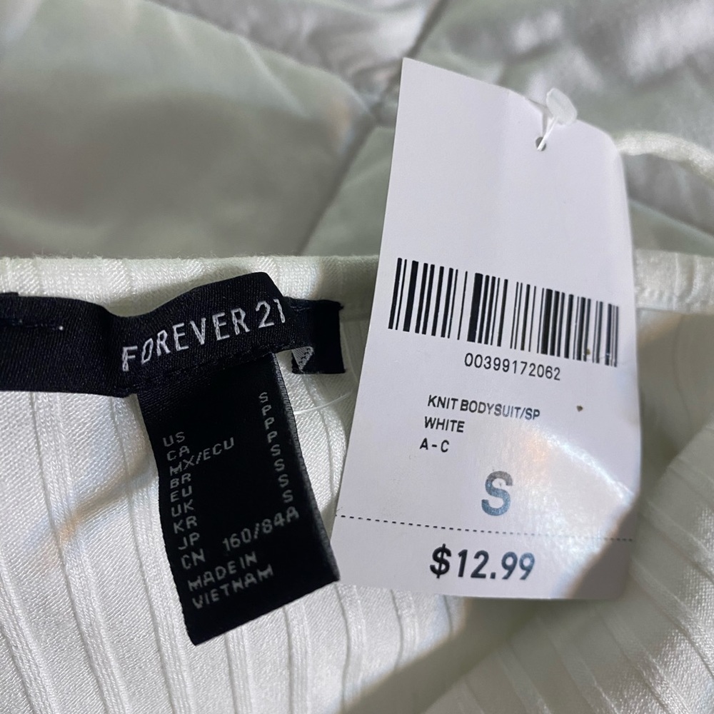 Forever 21 White Bodysuit Size S